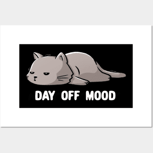 Day Off Mood Cute Lazy Cat Gift Posters and Art